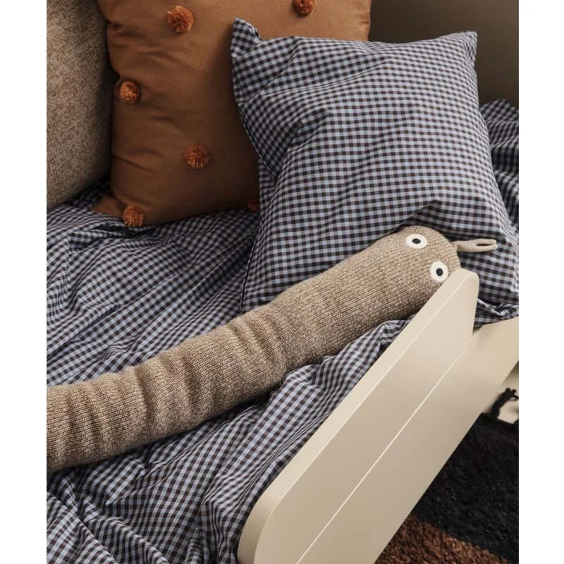 Ferm Living junior sengetøj, Faded Blue/Chocolate