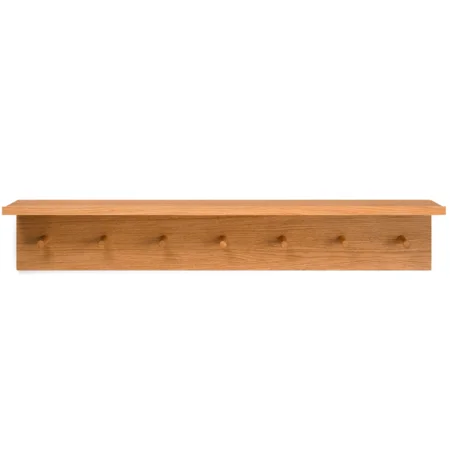 Ferm Living hylde med knager, large - Oak