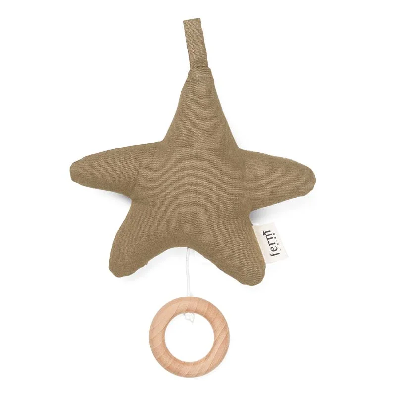 Ferm Living musikuro, stjerne - Olive
