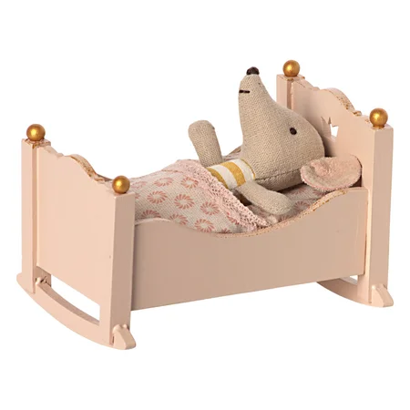 Maileg vugge til baby mus, Rosa