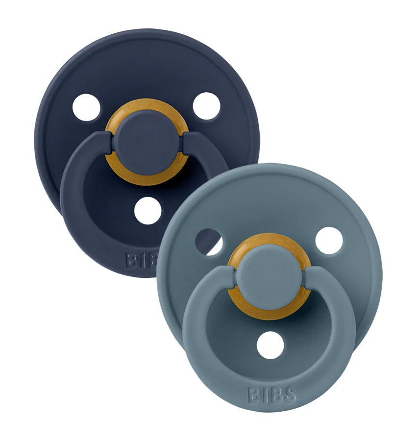 Bibs 2-pak rund sut, str 2 - Deep Space/Petrol