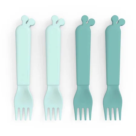 Done by Deer 4-pak Kiddish gafler, Raffi - blå