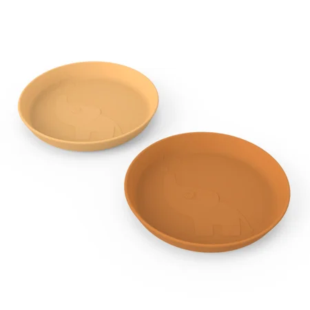 Done by Deer 2-pak Kiddish tallerkner, Elphee - mustard