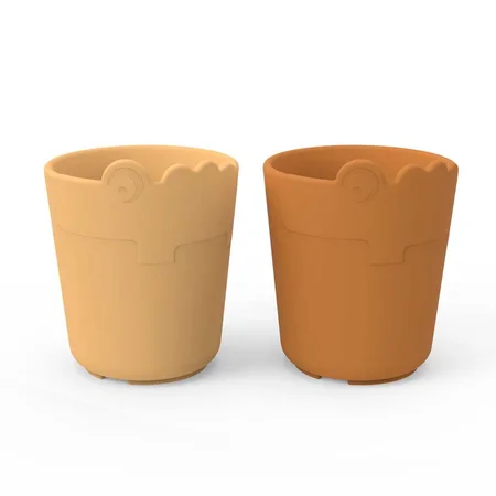 Done by Deer 2-pak Kiddish mini kop, Croco - mustard