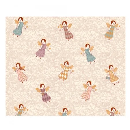 Maileg jule gavepapir, 10 mtr - Angels