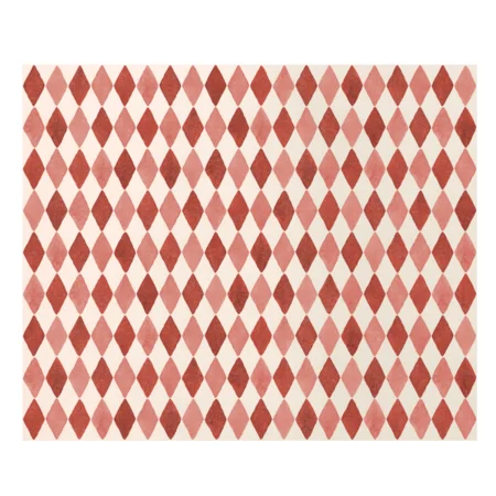 Maileg jule gavepapir, Harlequin rød - 10 mtr