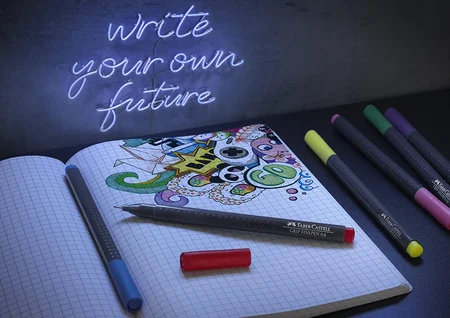 Faber-Castell black edition fineline tusser, 30 stk