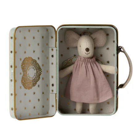 Maileg Engel mus i kuffert