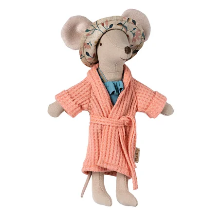 Maileg tøj til mus, badekåbe - Coral