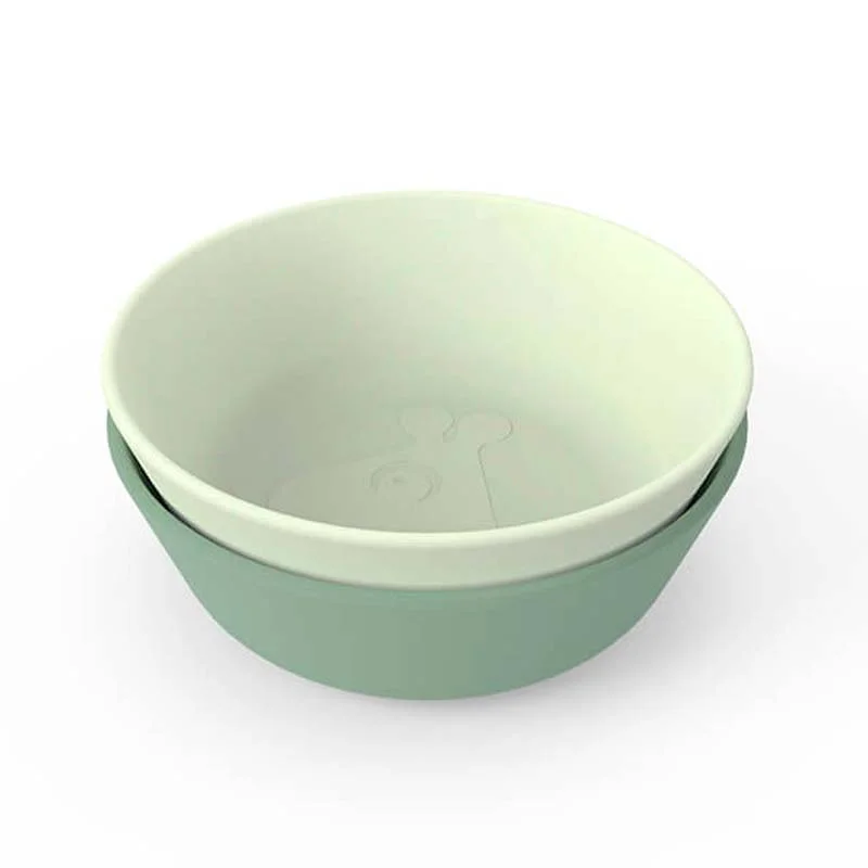 Done by Deer 2-pak Kiddish skåle, Raffi - grøn