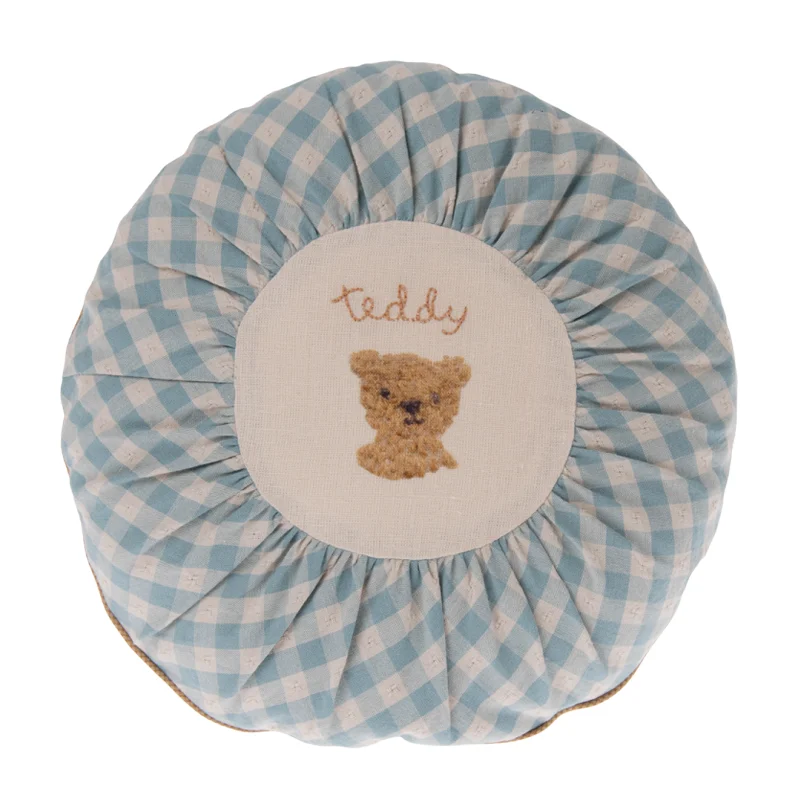 Maileg rund pude m. bamse, lille - ternet