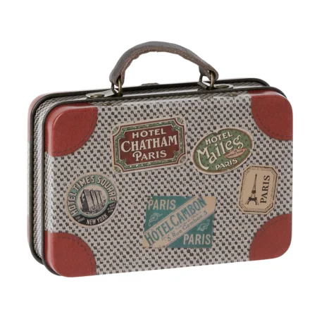 Maileg metalkuffert, rejse grå