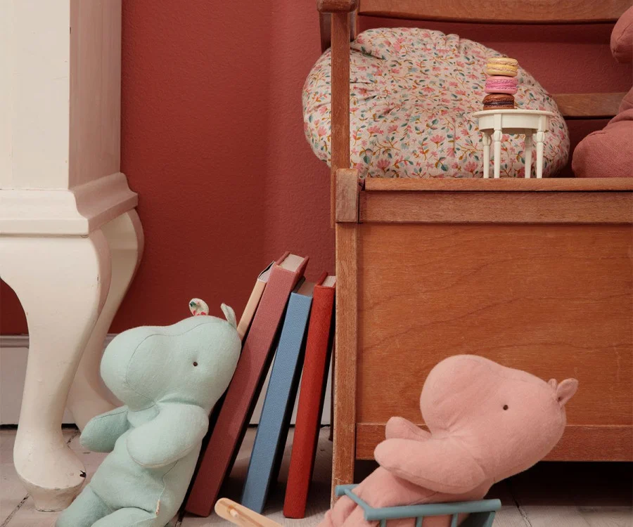 Maileg rund pude, lille - Blomster