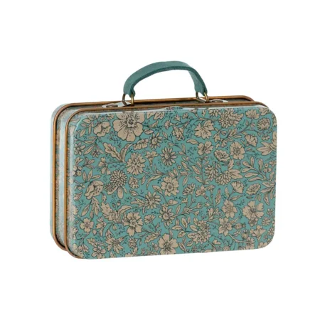 Maileg kleiner Metallkoffer, blossom - blau