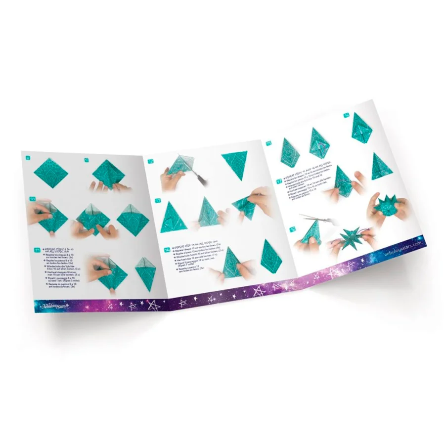 Nebulous Star origami lanterns