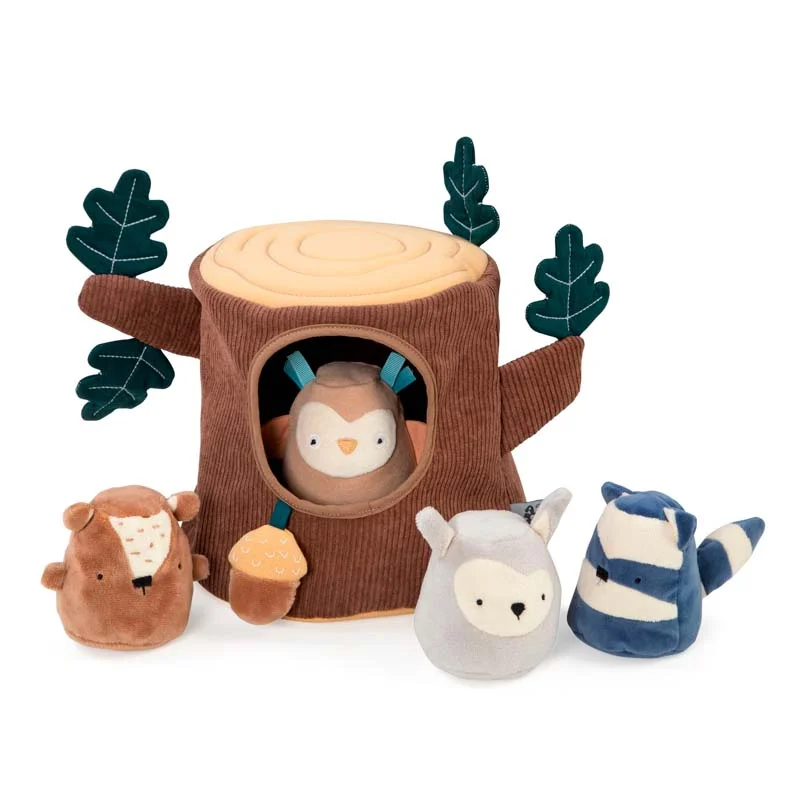 Sebra Aktivitetslegetøj, gemmeleg, træstub