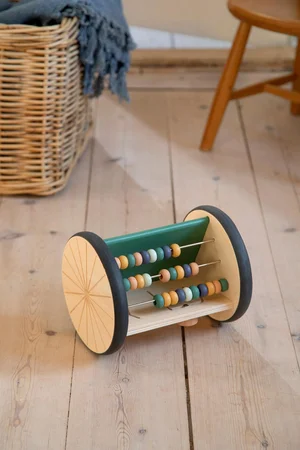 Sebra aktivitetsrullespejl i træ, Woodland