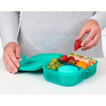 Sistema opdelt madkasse inkl. bæger, Ocean Green