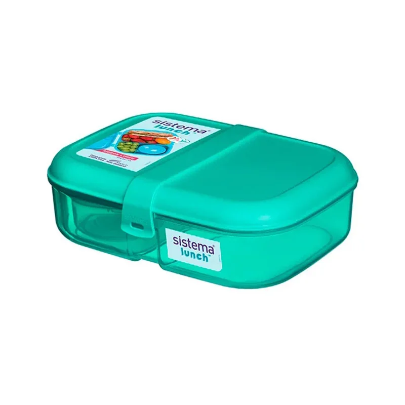 Sistema opdelt madkasse inkl. bæger, Ocean Green