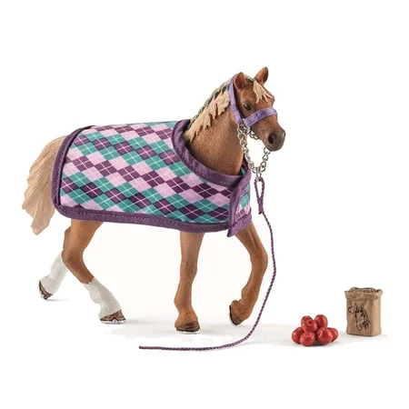 Schleich Horse Club, English Thoroughbred m tæppe