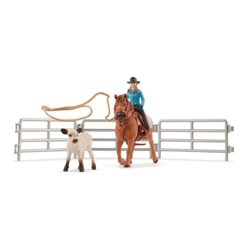 Schleich Cowgirl Team Roping Fun