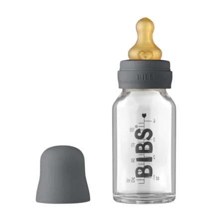 BIBS Sutteflaske 110 ml, complete set - iron