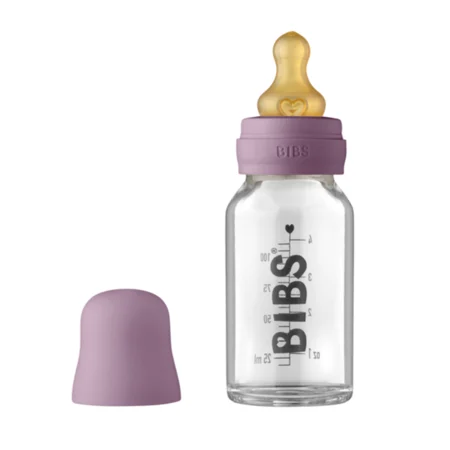 BIBS Sutteflaske 110 ml, complete set - mauve