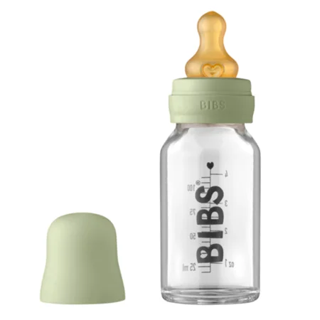 Bibs sutteflaske 110 ml, Complete set - Sage