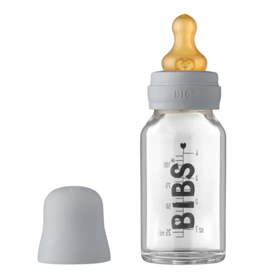 Bibs sutteflaske 110 ml, Complete set - Cloud