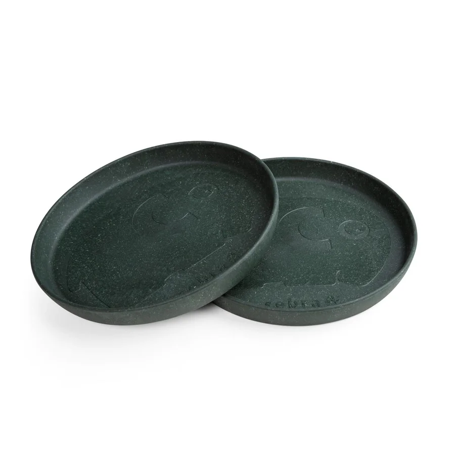 Sebra 2-pak MUMS tallerkener, Bottle Green