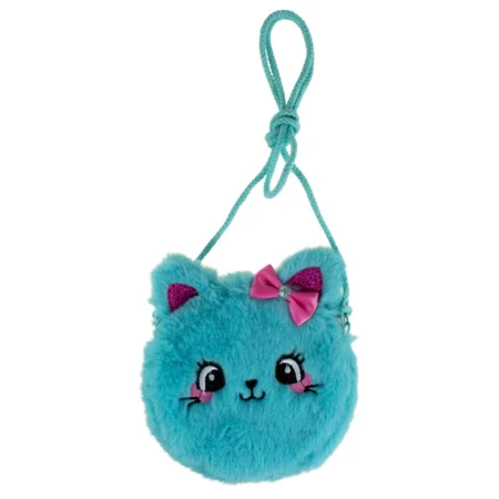 Tinka rund taske, blå kat