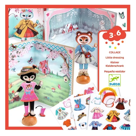 Djeco Kreativ collage, Den lille garderobe