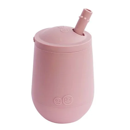 EZPZ Mini Cup m. sugerør, støvet rosa