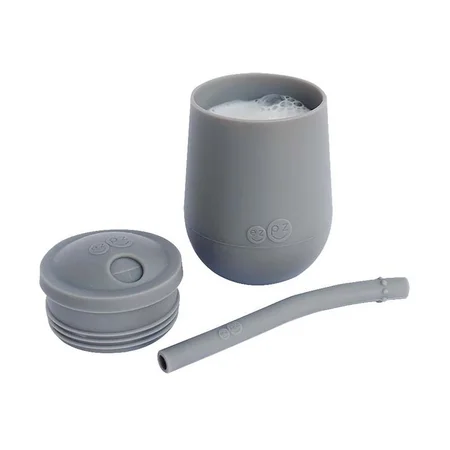 EZPZ Mini Cup m. sugerør, grå