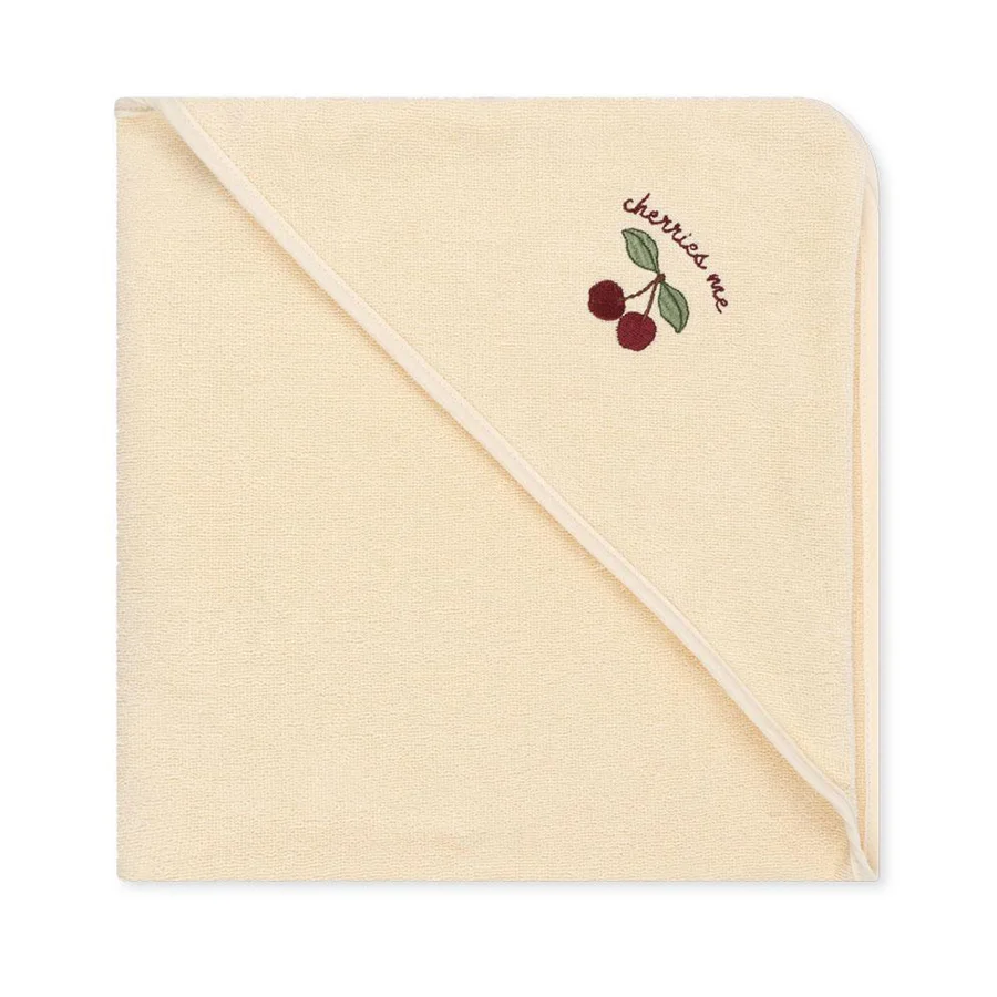 Konges Sløjd Terry håndklæde m broderi, cherry