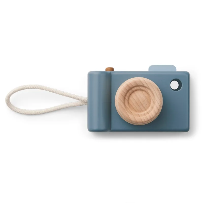 Liewood kamera i træ, Whale Blue multi