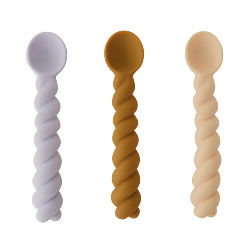 OYOY 3-pak silikoneskeer, Mellow - lavender/vanilla/light rubber