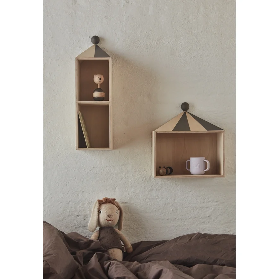 OYOY cirkus hylde m. 2 rum