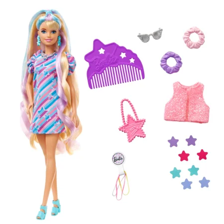 Barbie Totally Hair, kjole m. stjerner