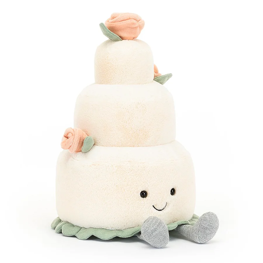 Jellycat Fun, Amuseable Love bryllupskage, 28 cm