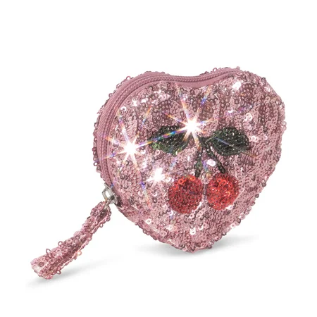 Konges Sløjd paillet hjerte pung, mellow rose