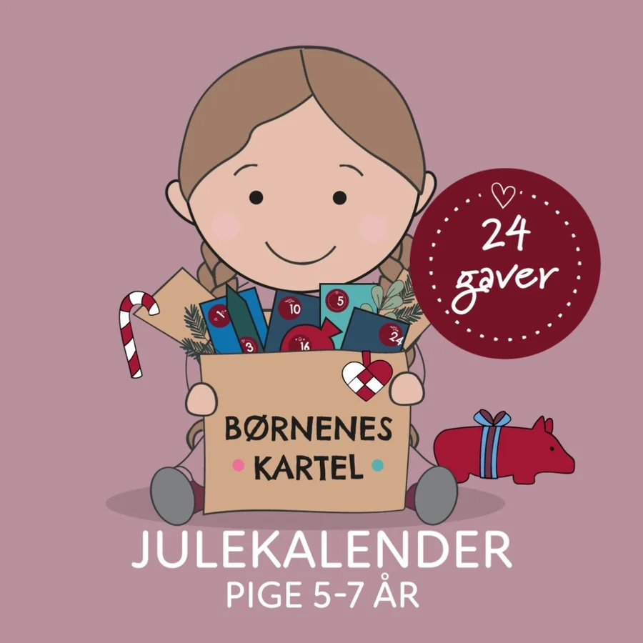 Pakkekalender 24 gaver, pige 5-7 år