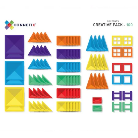 Connetix byggemagneter, Creative - 100 dele