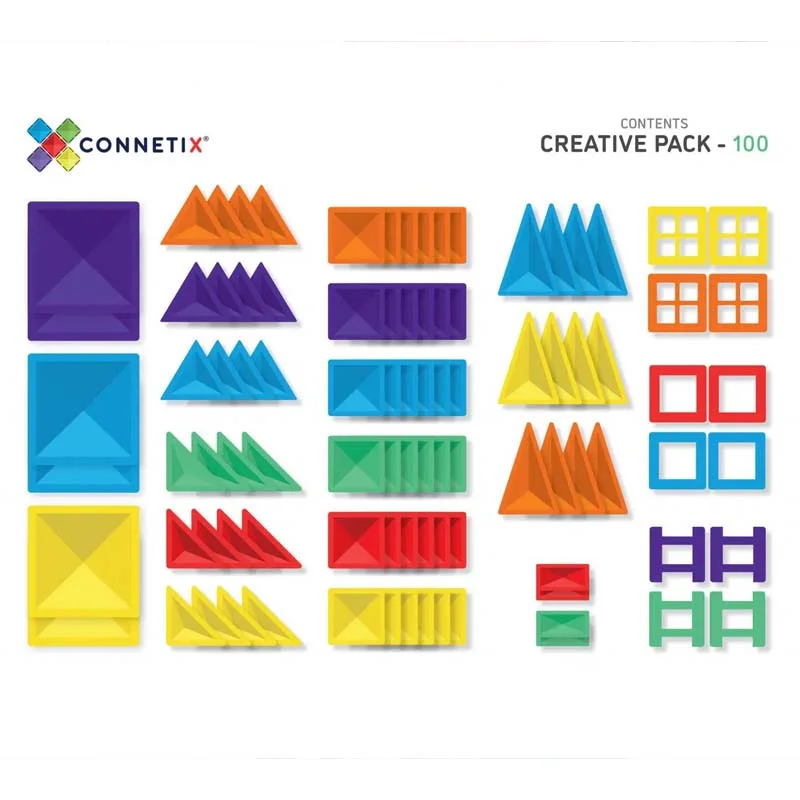 Connetix byggemagneter, Creative - 100 dele
