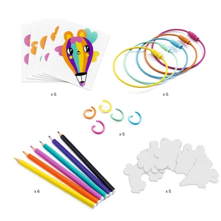 Djeco Kreativ krympeplast, Kawaii nøgleringe