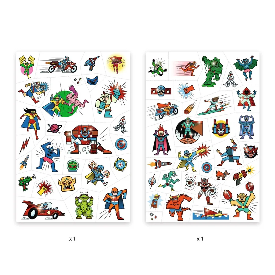 Djeco tatoveringer, skurke mod helte