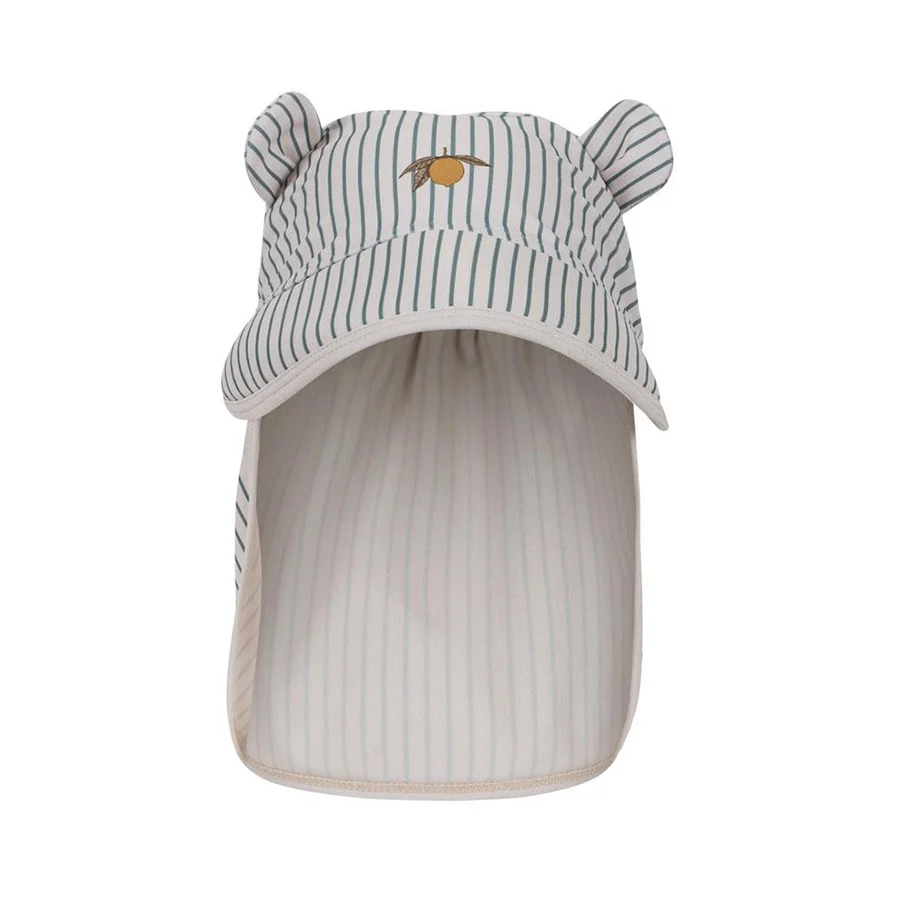 Konges Sløjd Aster Bear solhat, tea stripe