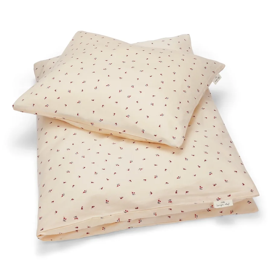 Konges Sløjd baby sengetøj, Bloom Red/blue