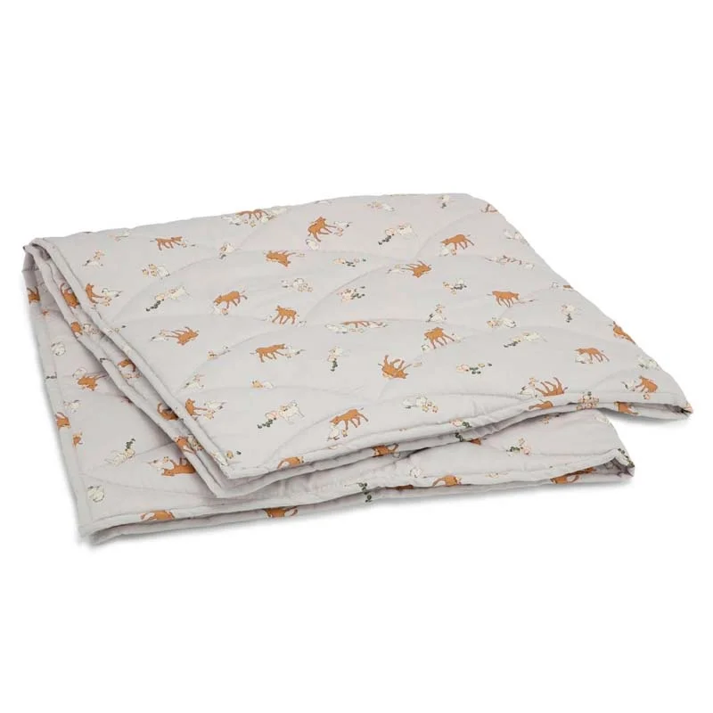 Konges Sløjd quilted babytæppe, Farm blue