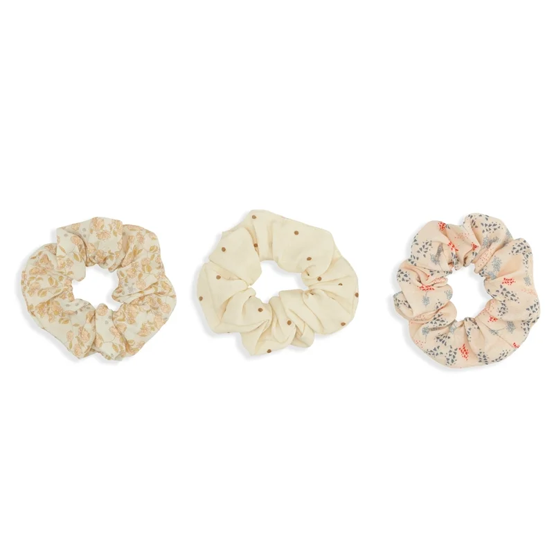 Konges Sløjd Kiki 3-pak scrunchies stor, mix print